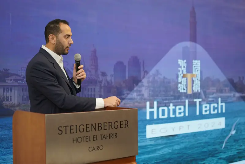 Speaker opening a Hotel Tech 2024 session
