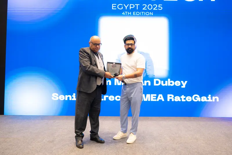 Recognition award presented on stage